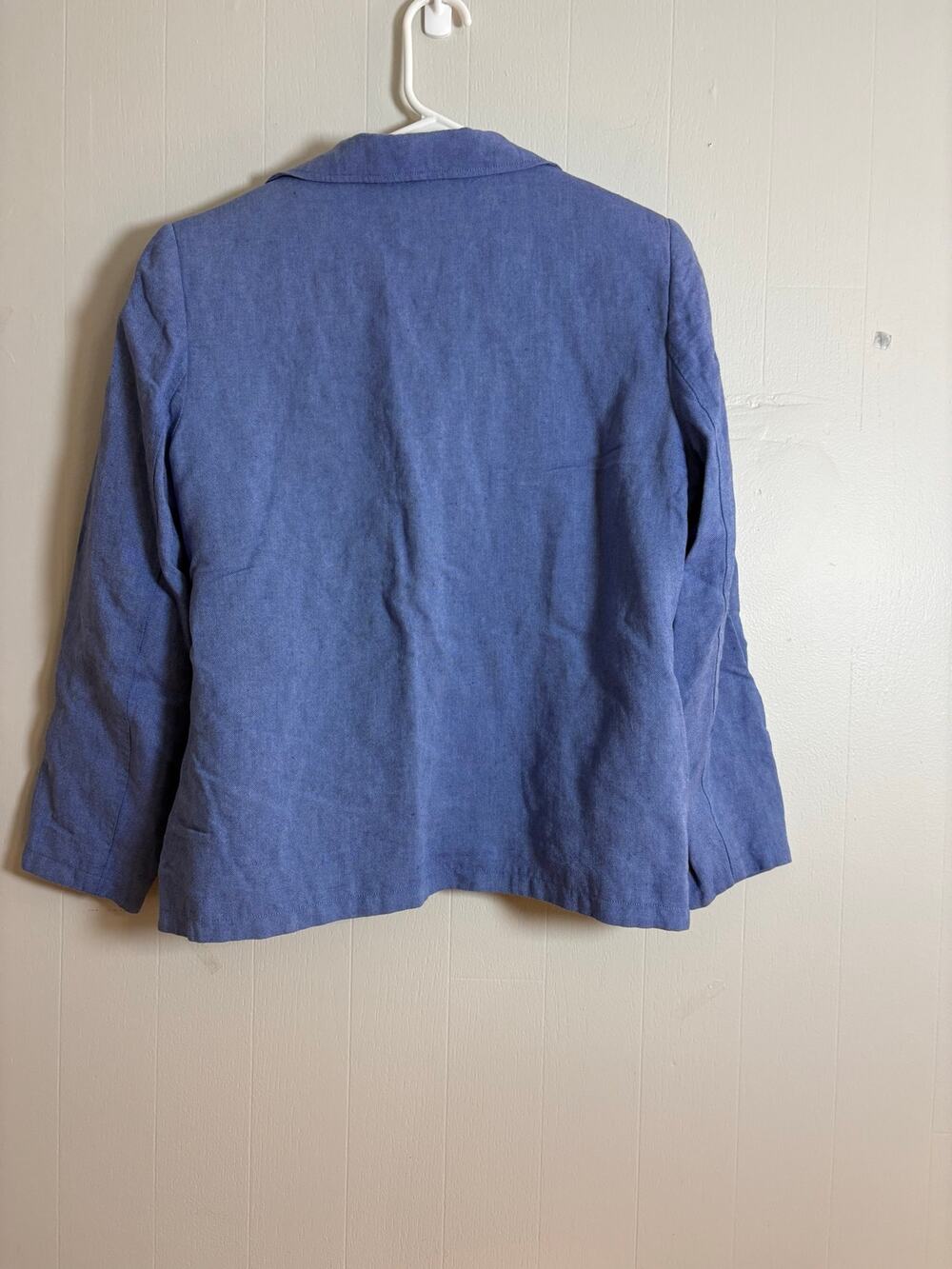 Lands' End Medium Petite Women's Linen Lined Button Front Business Casual Blazer